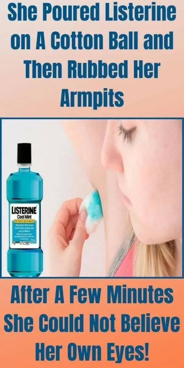 She Poured Listerine On A Cotton Ball And Then Rubbed Her Armpits. After A Few Minutes The Results