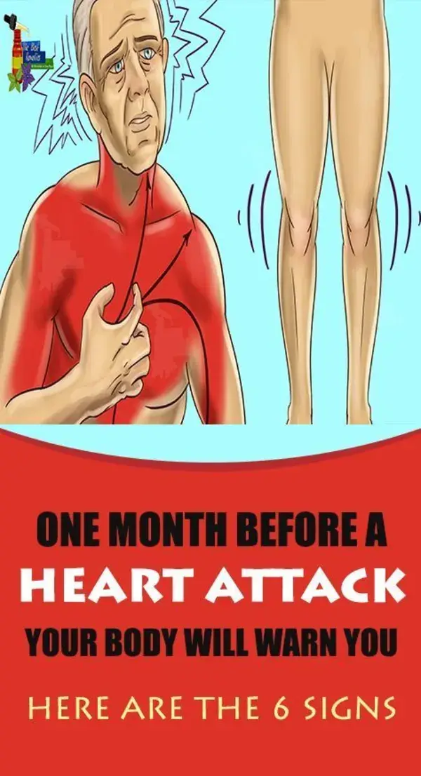 One Month Before a Heart Attack, Your Body Will Warn You – Here are the 6 Signs pinterest