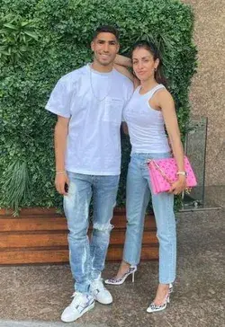 Achraf Hakimi with his wife Hiba Abouk