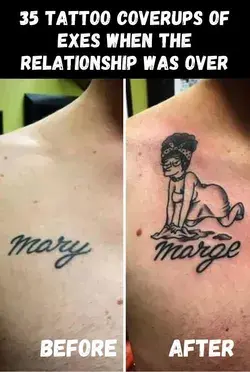 35 Tattoo Coverups Of Exes When The Relationship Was Over