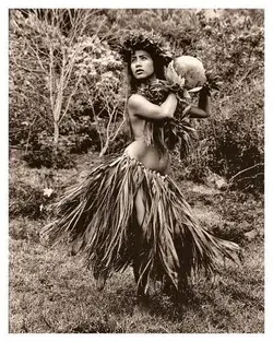 Giclee Print: Hawaiian Hula Dancer Ipu (Gourd Drum) IV by Alan Houghton : 20x16in