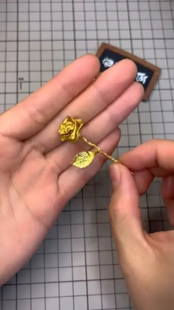 Diy Gum Wrapper Gold Rose