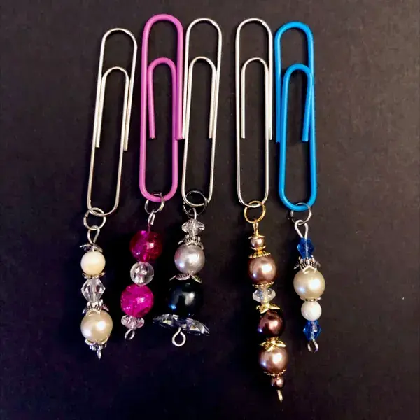 Paperclip Bead Dangles for Journals, Binders, Books