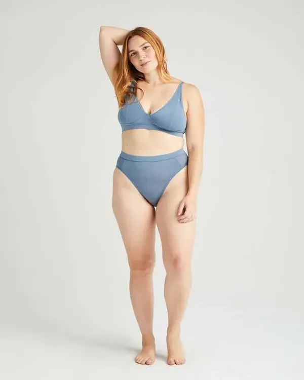 Bralette High Cut - blue mirage - XS