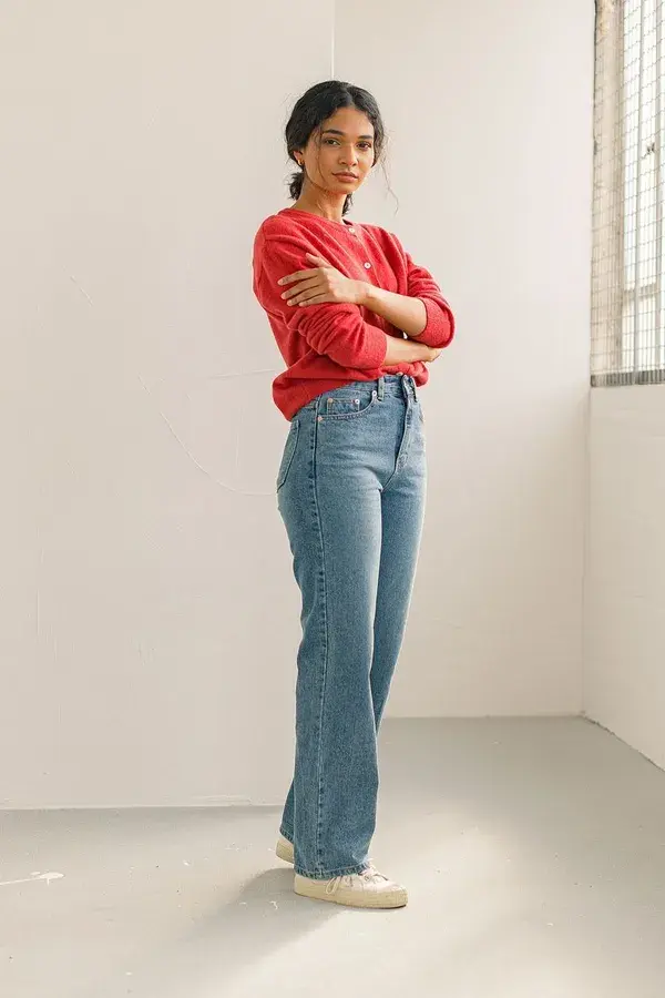 Florence Boyfriend Jean, Mid Blue | Cute Simple Outfits With Jeans