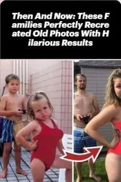 Then And Now: These Families Perfectly Recreated Old Photos With Hilarious Results