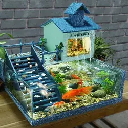 So that is the reason why I make a house-shaped aquarium