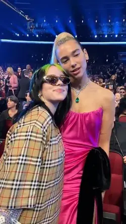 Billie and Dua Lipa at the AMAs 2019