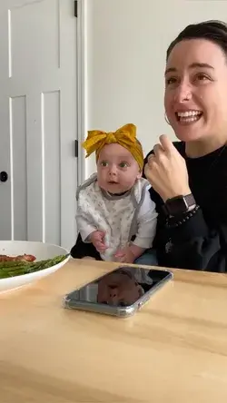 baby is laughing