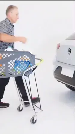 The shopping cart everyone needs. You can fold this and put into your trunk.