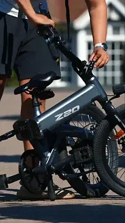 Folding E-bike With An Integrated Air-Pump Under The Seat!