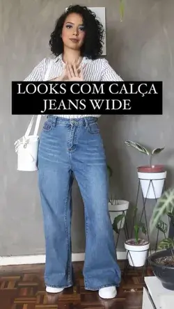 Looks com calça jeans WIDE