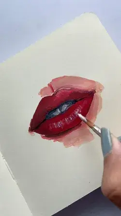 painting lips, inspired by the shade desire from @nycluckychick