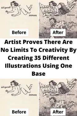 Artist Proves There Are No Limits To Creativity By Creating 35 Different Illustrations Using One