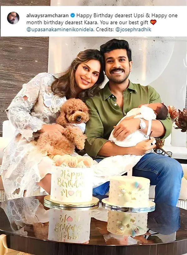 Ram Charan Shared An Emotional Post On Upasana Birthday