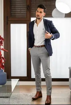 Men's Grey Pants With Shirts Beautiful Combination Outfits 2022