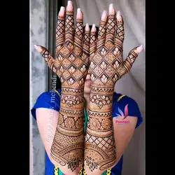 Bridal back henna design