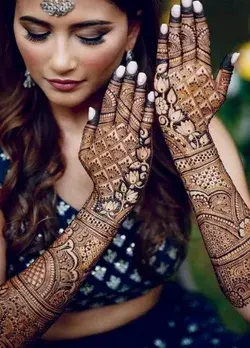 Dulha-Dulhan Bridal Mehendi Design