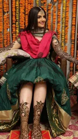 beautiful mehndi design for cute girl's