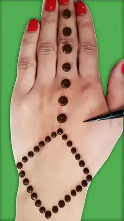 Most Beautiful Gol Tikki Mehndi Design For Back Hands - Very Simple Henna Design 2021 - Mahandi