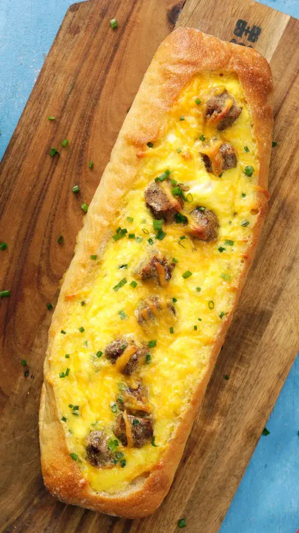 Breakfast Sausage Egg Boats