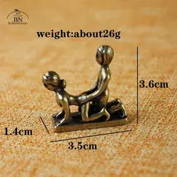 Athvotar Postures Brass Sexy Figurine Status Funny Mini Sex Home Decor Office Decoration Ornament Crafts Women Men Make Love Miniatures Posture d