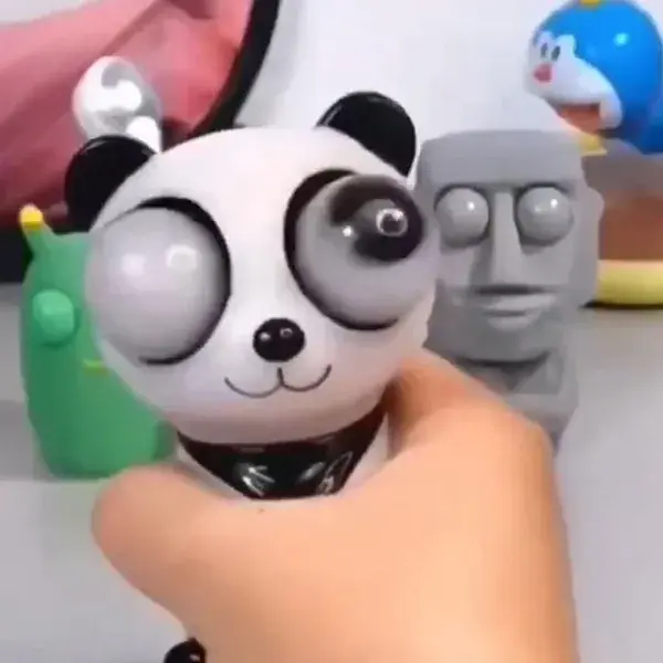 Stares at Creatively Funny Design Explosive Eyes Panda Squeezing and Decompression Toy