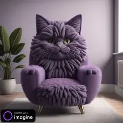 Purple Cat Chair