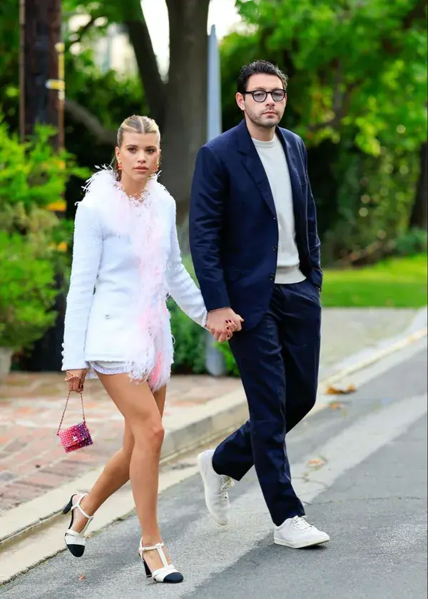 Sofia Richie Grainge and Elliot Grainge are seen going to a Chanel event in Los Angeles