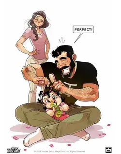 Artist Keeps Illustrating Everyday Life With His Wife, And Now We Get To See Their Baby Daughter