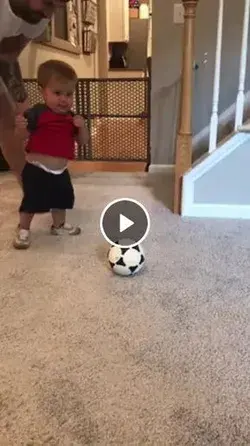 Can't walk but want to kick the ball
