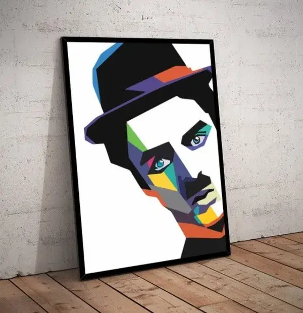 Quadro - Charlie Chaplin colorful