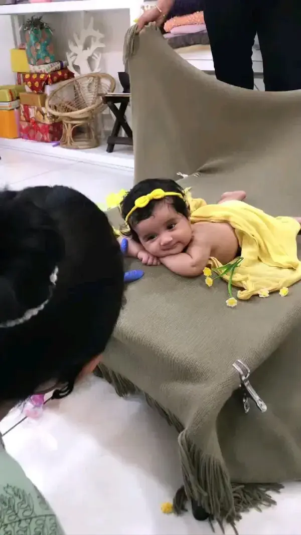 😍Cute baby photoshoot#Cuteness overloaded😘  please follow.