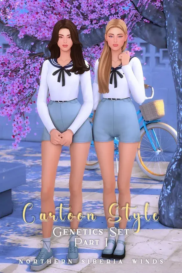 ✩ Cartoon Style Genetics Set Part I ✩ by northernsiberiawinds for the sims 4