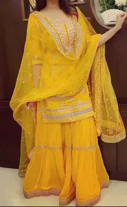 Yellow Colour #Dresses For #Ubtan #Mayon Brides | #Bridal Sisters Ubtan #Yellow Dresses Ideas | Fash