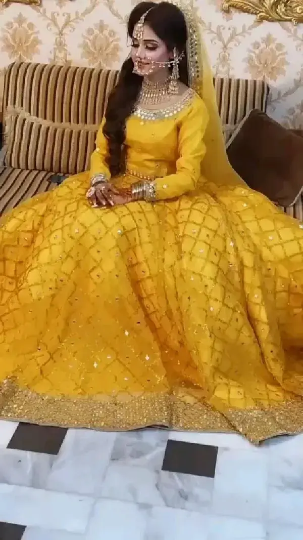 haldi ceremony gown wedding