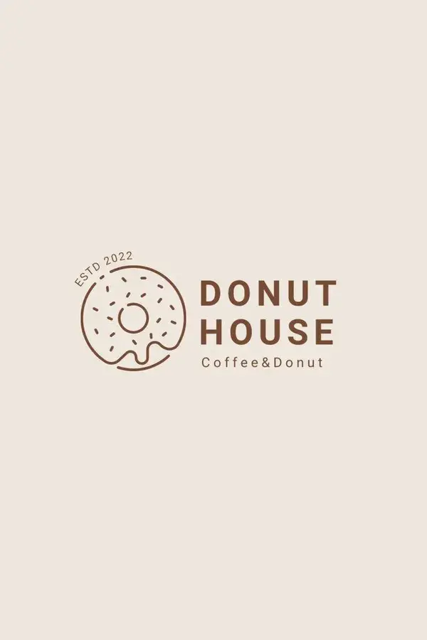 Simple Donut Shop Logo Design Template | Canva