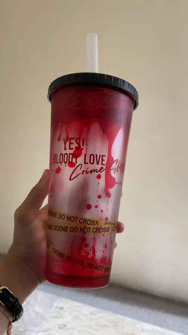 Matte Snow Globe Crime Tumbler