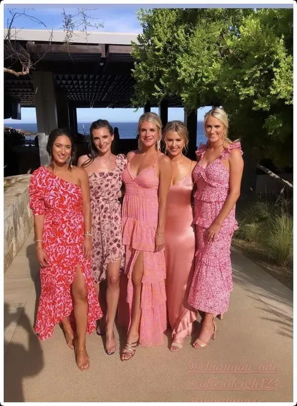 Vibrant Pink Bridesmaids | Wedding Guest Dresses | Beach Wedding Guest Dress