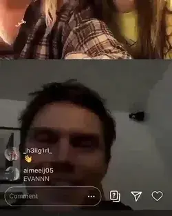 evan in his girlfriend's live