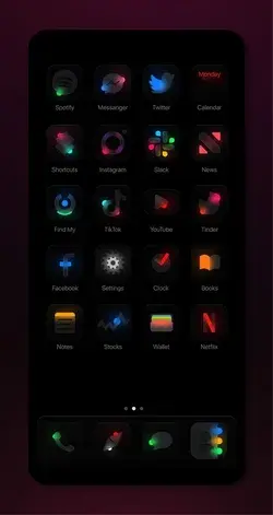 Dark matte icons for iOS