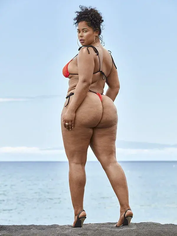 Plus Size 'Agent 99' Bikini Thong - Tabria Majors X FTF in Red