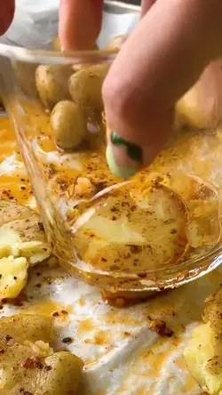 Crispy Smashed Potatoes with Gochujang Spicy Mayo | Lindsey Eats