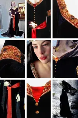 Arwen's Mourning Gown - The Lord of the Rings - The Two Towers #collage #details