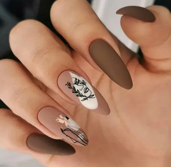 Floral nail designs Marble nails Glitter nails Metallic nails Stiletto nails Coffin nails Nude nails