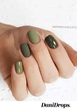 Matte Green Nails