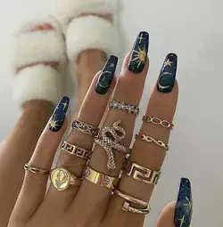 3D Nail Rhinestones And Studs Gold Nail Rivets - Amazon.com