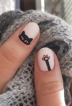 Cat Nail Art Design