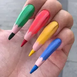 Colored Pencil Nails are a Thing and They Actually Look Good