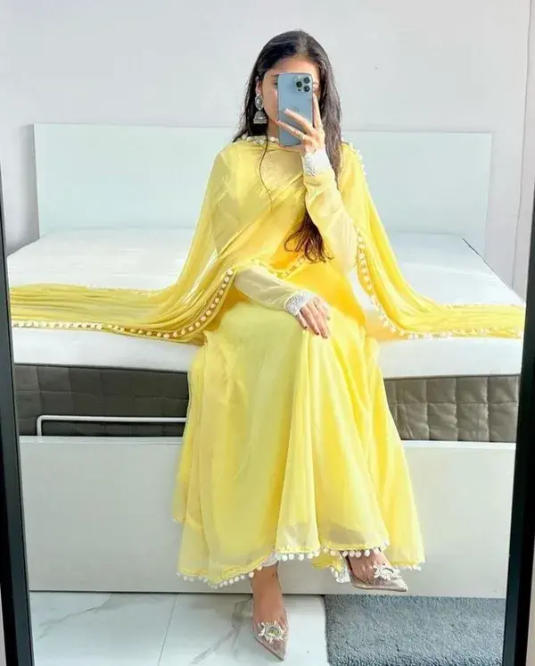 Very Refreshing Yellow Color Dress| Lemon Colour Dress| Light Yellow Dress| Yellow Suit Combination|